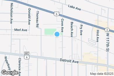 Map image of the property - 1321 Lakewood Ave