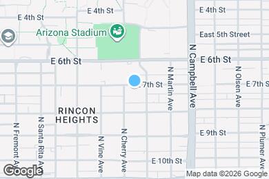 Map image of the property - 1624 E 7th St