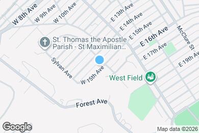 Map image of the property - 313 W 15th Ave