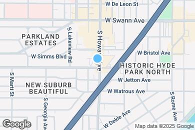 Map image of the property - 927 S Howard Ave