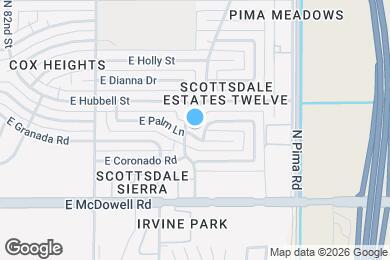 Map image of the property - 8708 E Palm Ln