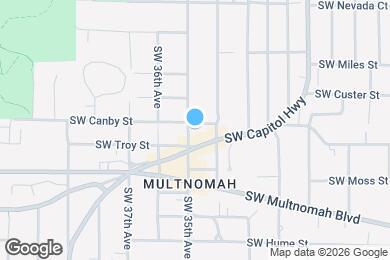 Map image of the property - 3448 SW Canby St