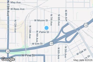 Map image of the property - 802 N 8th Ave