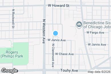 Map image of the property - 7409 N Claremont Ave