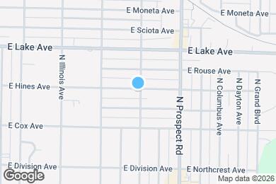 Map image of the property - 1118 E Hines Ave