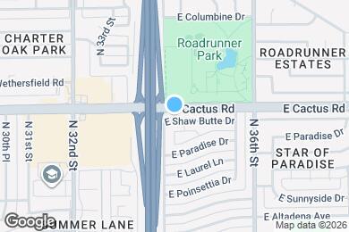 Map image of the property - 3410 E Shaw Butte Dr