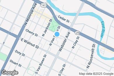 Map image of the property - 222 N Van Buren St