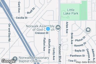 Map image of the property - 11131 Alburtis Ave