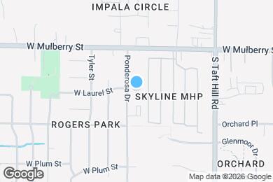 Map image of the property - 2323 Ponderosa Ct