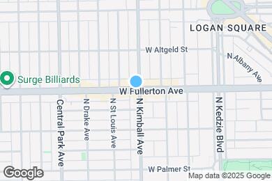 Map image of the property - 3401 W Fullerton Ave