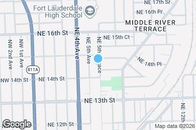 Map image of the property - 1425 NE 5th Terrace
