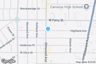 Map image of the property - 619 Elmwood Ave