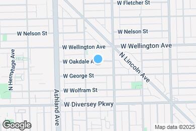 Map image of the property - 1433 W Oakdale Ave