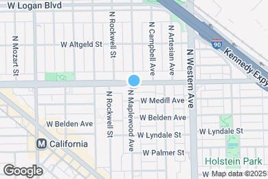 Map image of the property - 2535 W Fullerton Ave