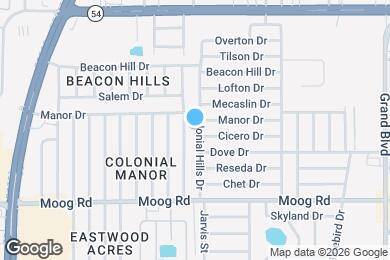 Map image of the property - 3645 Colonial Hills Dr