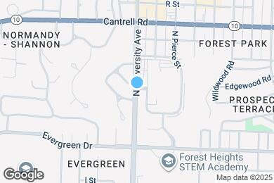 Map image of the property - 1311 N University Ave