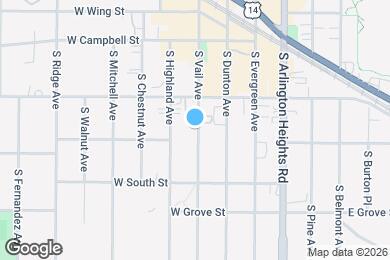Map image of the property - 121 N Vail Ave