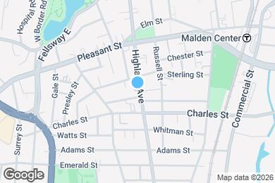 Map image of the property - 342 Highland Ave