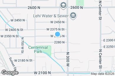 Map image of the property - 399 W 2325 N
