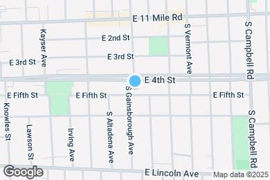 Map image of the property - 1105 E Fifth St