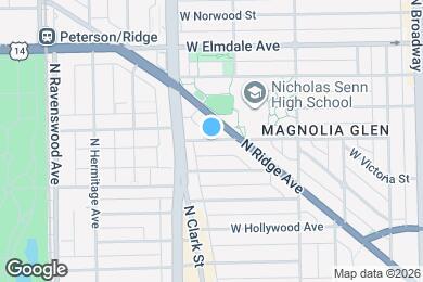 Map image of the property - 1522 W Ardmore Ave