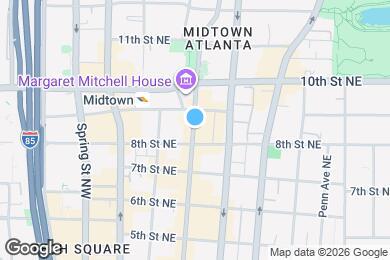 Map image of the property - 923 Peachtree St NE