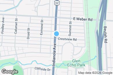 Map image of the property - 2870 Indianola Ave