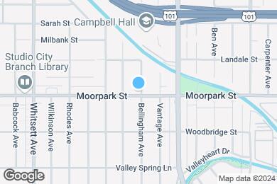 Map image of the property - 12203 Moorpark St. Studio City 91604