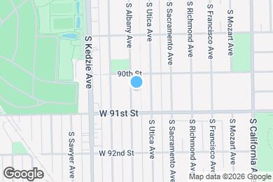 Map image of the property - 9021 S Albany Ave