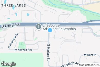 Map image of the property - 3550 S Harlan St