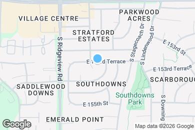 Map image of the property - 1415 E 153rd Terrace