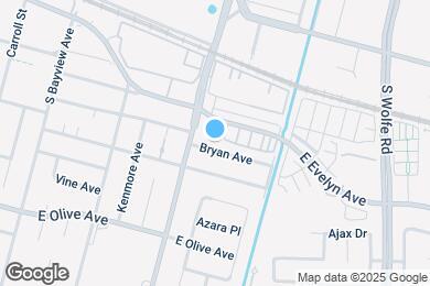 Map image of the property - 621 Bryan Ave