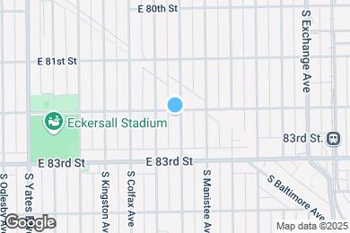 Map image of the property - 8204 S Marquette Ave