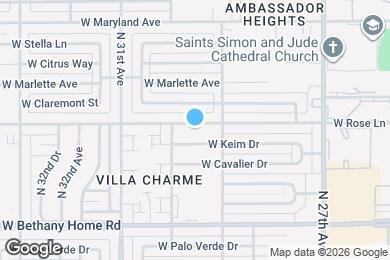 Map image of the property - 2923 W Rose Ln