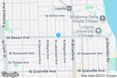 Map image of the property - 6357 N Lakewood Ave