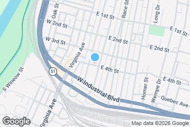 Map image of the property - 112 E Fourth St