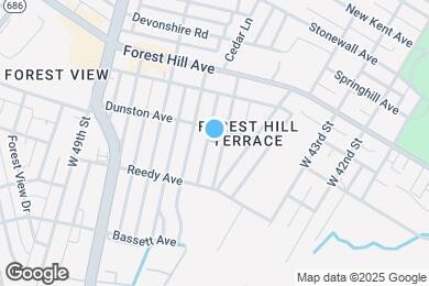 Map image of the property - 1018 W 45th St