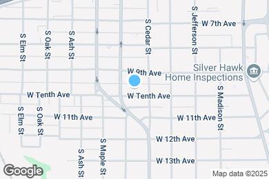 Map image of the property - 1418 W Tenth Ave