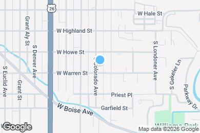 Map image of the property - 1624 S Colorado Ave