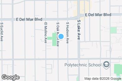 Map image of the property - 454 S Oak Knoll Ave