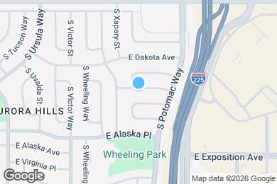 Map image of the property - 13630 E Dakota Pl