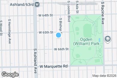 Map image of the property - 6522 S Bishop St