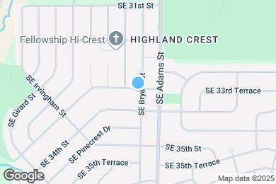 Map image of the property - 3329 SE Bryant St