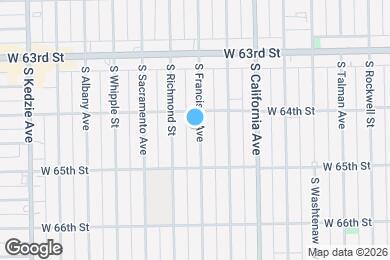 Map image of the property - 6414 S Francisco Ave