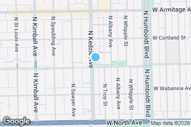 Map image of the property - 1801 N Kedzie Ave