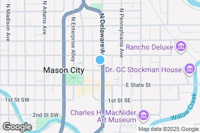 Map image of the property - The Delaware - Luxury Apartment's in Mason City!