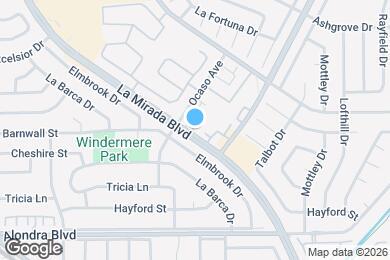 Map image of the property - 15400 La Mirada Blvd