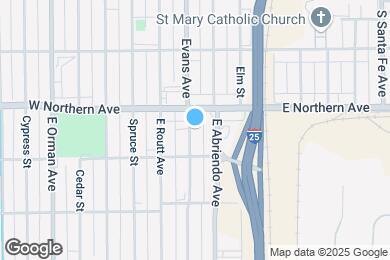 Map image of the property - 1314 E Evans Ave