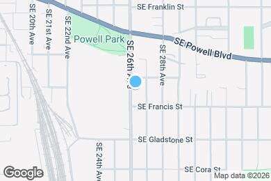 Map image of the property - 3734 SE 26th Ave