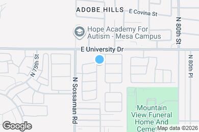 Map image of the property - 323 N 76th Pl